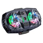 Кулер для охлаждения телефона HOCO GM36 Mustango mobile phone dual cooler с двойным вентилятором и RGB-подсветкой Черный