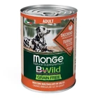 Влажный беззерновой корм Monge Bwild All Breeds Adult Tacchino для собак всех пород Индейка/кабачки