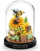 Конструктор Bee in the Sun Серия Flower Beetles Пчелы на подсолничнике под куполом 229 деталей