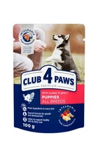Влажный корм для щенков Club 4 Paws Премиум с индейкой в соусе