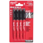 Набір маркерів InkZAll MILWAUKEE, ультра-тонких, чорні, (4шт) (48223154)