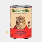 Вологий корм для кішок Baskerville М'ясо курки та серця 400 г