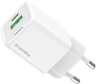Пристрій зарядний мережевий ColorWay GaN Mini 20W PD Port PPS USB (Type-C PD + USB QC4.0) білий (CW-CHS062PD-WT)