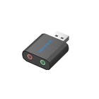Наружная звуковая карта Vention USB 2.0 - 2x 3.5 мм 2.1 канал Алюминий Черный (VAB-S17-B)