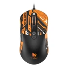 Мышь игровая TWolf G550, 1200-7200DPI, RGB, USB, 1.5m, Черно-оранжевый