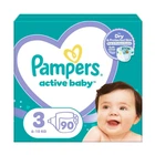 Детские подгузники Pampers Active Baby размер 3 (6-10 кг), 90 шт Детские подгузники памперс с индикатором влаги и манжетами с двойной плотностью Памперсы премиум для детей для ночного сна