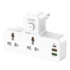 Сетевой разветвитель фильтр LDNIO SC2311 2 розетки 2 USB 3A Type C
