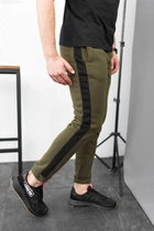 Мужские Утепленные Брюки Хаки С Лампасами Зимние С Карманами XL (383243)