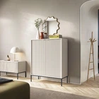 Комод высокий Perfect Home Новая/Nova 2-дверный с черными ножками K104 Кашемир (PFH-091236)