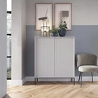Комод высокий Perfect Home Новая/Nova 2-дверный с черными ножками K104 Серый (PFH-091234)