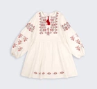 Подростковое платье-вышиванка для девочки Бемби Этно PL379-2L6 152 см Молочное/Красное (14379723870.2L6)