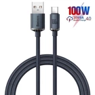 Кабель Baseus Crystal Shine Series Fast Charging Data Cable USB to Type-C 100W 20V 5A 1.2м (CAJY000401) Black