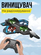 Винищувач на радіокеруванні Трюковий літак на пульті керування з підсвіткою й обертанням 360 Дрон Безпілотник