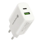 Зарядное устройство everActive SC-370Q White, 1xUSB+1xUSB-С QC3.0+PD 25W, AC220V