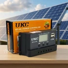 Контроллер заряда для солнечной панели 10A 12V/24V, ШИМ регулятор для свинцово-кислотных аккумуляторов OPEN AGM GEL с LCD дисплеем, 2×USB 5V и автоматическим определением напряжения, DP-510A