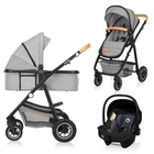 Универсальная коляска 3 в 1 Lionelo AMBER GREY STONE