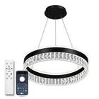 Люстра світлодіодна підвісна LUMINARIA CARINA 90W R BLACK/CLEAR 500/1200 APP 220V IP20, LED світильник з пультом ДУ