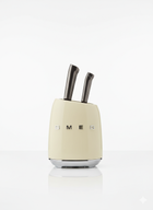Набір ножів з підставкою Smeg 6 ножів кремовий KBSF02CR