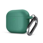 Силиконовый чехол для наушников Apple AirPods 3, Hang Case, зеленый, ультратонкий защитный кейс толщиной 2 мм, защита от царапин, пыли и ударов, компактный, с карабином для крепления, ArmorStandart (ARM60319)