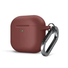 Силиконовый чехол для наушников Apple AirPods 4, Hang Case, коричневый, ультратонкий защитный кейс толщиной 2 мм, защита от царапин, пыли и ударов, компактный, с карабином для крепления, ArmorStandart (ARM81294)