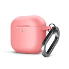 Силиконовый чехол для наушников Apple AirPods 4, Hang Case, розовый, ультратонкий защитный кейс толщиной 2 мм, защита от царапин, пыли и ударов, компактный, с карабином для крепления, ArmorStandart (ARM81290)