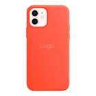 Чехол Silicone Case with MagSafe для iPhone 12/12 Pro Electric Orange
