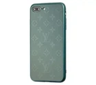Чехол стеклянный Glass Case Louis Vuitton Луи Витон для iPhone 8 Plus (04) Pine green зеленый
