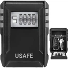 Антивандальный внешний мини сейф для ключей uSafe KS-09+, с кодовым замком, настенный, увеличенная версия, Черный (1301)