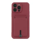 Чохол TPU Colorfull Pocket Card для iPhone 14 Pro Max Maroon