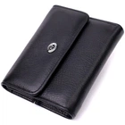 Женский кошелек с монетницей из натуральной кожи ST Leather 19481 Черный