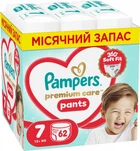 Подгузники-трусики Pampers Premium Care Pants Размер 7 (15+ кг) 62 шт (8006530320245)