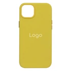 Противоударный Чехол Leather Case для iPhone 14 Canary Yellow