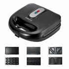 Мультипекарь Sokany SK-908 6 в 1 750 Вт 25x24x9см для вафель сендвичей кексов и пончиков