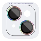 Захисне скло Metal Classic на камеру (в упак.) для Apple iPhone 14 / 14 Plus Бузковий / Rainbow