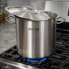 Кастрюля из нержавеющей стали 17 л Benson с крышкой, глубокая кухонная емкость с толстыми стенками для дома и ресторана, стальная нержавеющая кастрюля универсальная для всех типов плит, BN-602