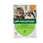 Краплі від бліх і кліщів Elanco Advantage 40 для котів і кошенят менше 4 кг, пакунок 4 піпетки (54165)