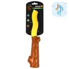AnimAll GrizZzly АнімАлл Грізлі Іграшка для собак Гілка двоколірна S, 22,8х5,5х4,2 см, жовта/коричнева (176538)