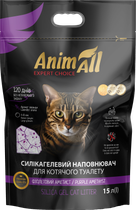 Наполнитель для кошачьего туалета AnimAll "Фиолетовый Аметист" Премиум Силикагелевый впитывающий 6.7 кг (15 л) (4820224500621)