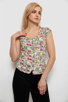 Блуза з квітковим принтом, колір фуксія, XL-XXL, 230R262-1