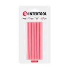 Комплект рожевих клейових стрижнів 7.4 мм*100мм, 12шт. INTERTOOL RT-1047