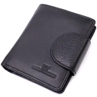 Гаманець для жінок вертикального типу із натуральної шкіри ST Leather 22451 Чорний