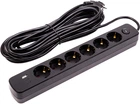 Мережевий фільтр PowerPlant 10 м 6 розеток 1 USB 2 Type-C Чорний (EX610693)
