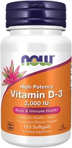 Вітамін D3 Now Foods Vitamin D-3 High Potency 2000 IU 120 капсул