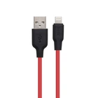 Кабель USB Hoco X21 Silicone Lightning 0.25m Колір Чорно-Червоний
