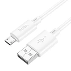 Кабель HOCO X88 Gratified charging data cable for Micro White