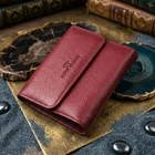 Жіночий шкіряний гаманець для карток купюр та монет ST Leather 19492 Бордовий