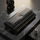 Женский кожаный кошелек для карт купюр и монет ST Leather 22696 Черный