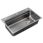 Мойка из нержавеющей стали Mixxus MS7546-Set-01 Micro Decor Graphite (3.0/0.8) комплект (графит) (MI8390)
