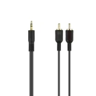 Аудіо кабель Borofone BL11конектор AUX 3.5мм на два RCA еластична PVC оплетка Black