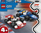 Конструктор LEGO City F1 Болиды Williams Racing и Haas 92 элемента (60464)